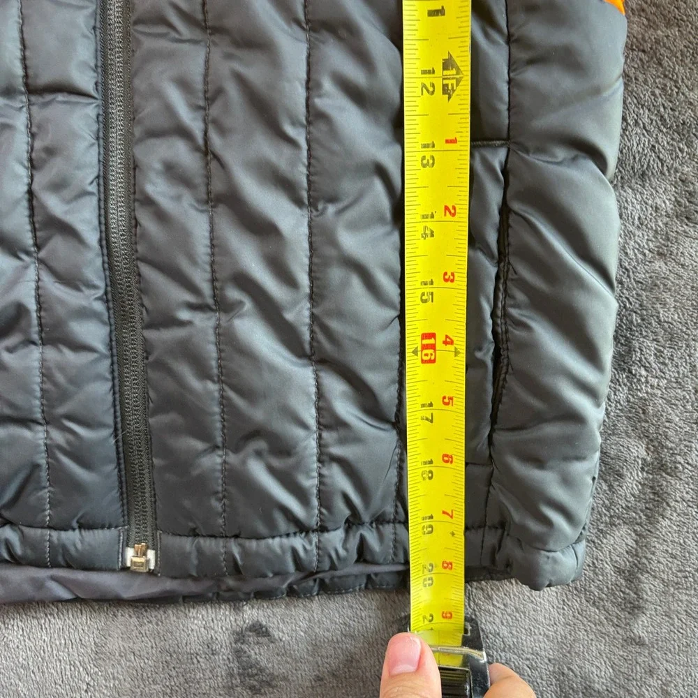 Columbia Kids Polyester Puffer Jacket Hooded Gorpcore S 8 Orange Gray